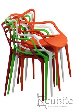 Set 4 scaune pentru terasa, design modern, scaun verde3