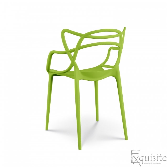 Set 4 scaune pentru terasa, design modern, scaun verde5