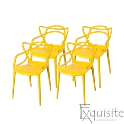 Scaun bucatarie, set 4 scaune, design Masters, galben