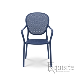 Scaun stivuibil cu brate pentru terasa, diverse culori disponibile