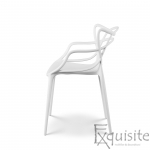 Scaun alb de bucatarie integral din polipropilena, design Masters  2