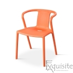 Scaun cu brate din plastic pentru terasa, Set 4 scaune 2