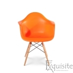 Scaun de bucatarie din plastic cu picioare din lemn, Eames, EX0826