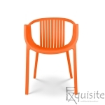 Scaun portocaliu pentru exterior sau interior, integral din plastic0