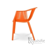 Scaun portocaliu pentru terasa si interior - Set 4 scaune 2