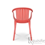 Scaun rosu din plastic solid pentru terasa3