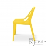 Scaun stivuibil pentru terasa, plastic galben, EX0932