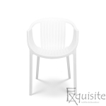 Scaune albe din polipropilena pentru exterior si interior - Set 4 scaune 1