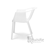 Scaune albe din polipropilena pentru exterior si interior - Set 4 scaune 2