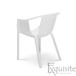 Scaune albe din polipropilena pentru exterior si interior - Set 4 scaune 3