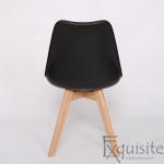 Scaun negru, sezut din piele ecologica, Set 4 scaune5