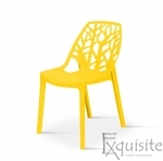 Scaun stivuibil pentru terasa, plastic galben, EX0931