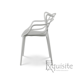 Scaune gri moderne pentru exterior si interior, set 4 scaune2