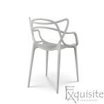 Scaune gri moderne pentru exterior si interior, set 4 scaune4