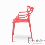 Scaune terasa rosii din plastic, design Masters - set 4 scaune2
