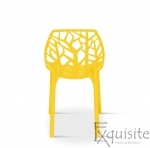 Set 4 scaune pentru terasa, PP, rezistente, galben 3