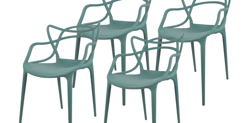 Scaune modern pentru exterior sau interior turnat integral din polipropilena